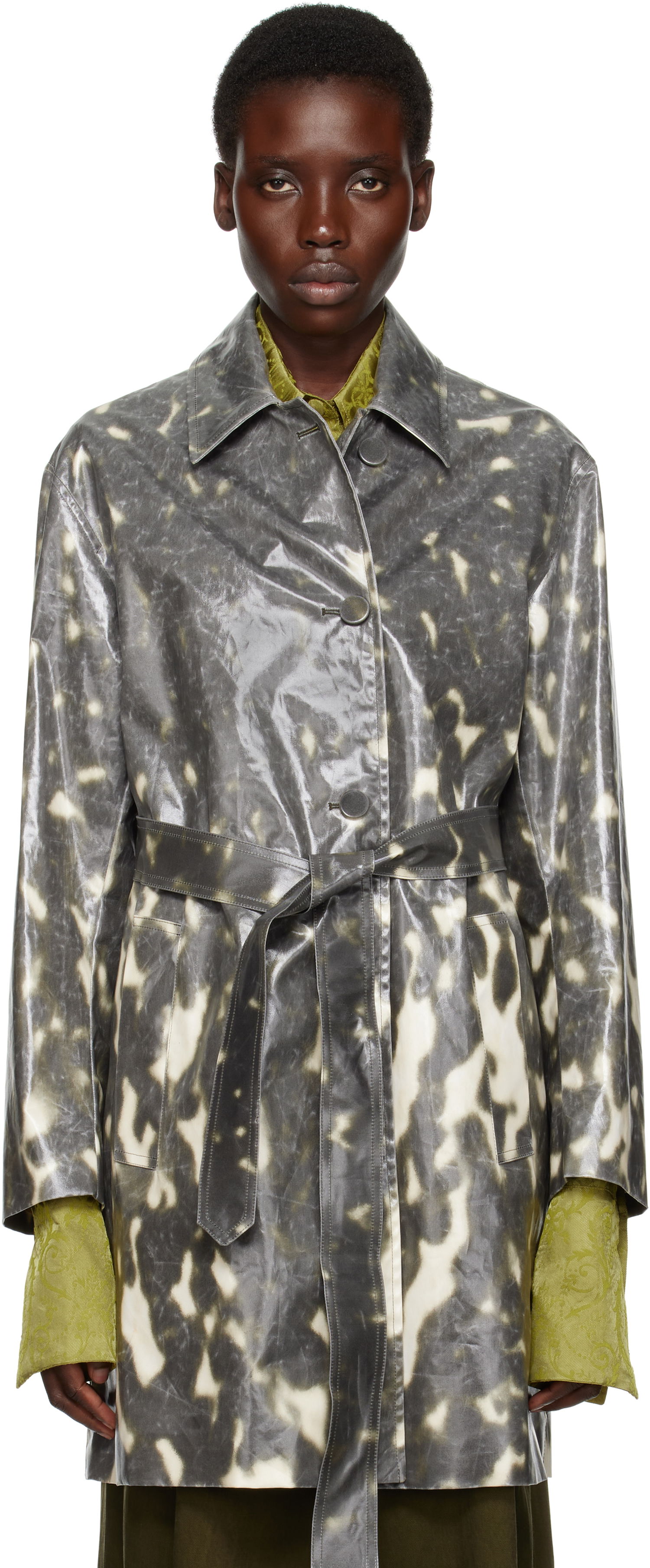 Дъждобран Dries Van Noten Dries Van Noten Water Repellent Mac Coat Сиво | 251-010209-1108, 0