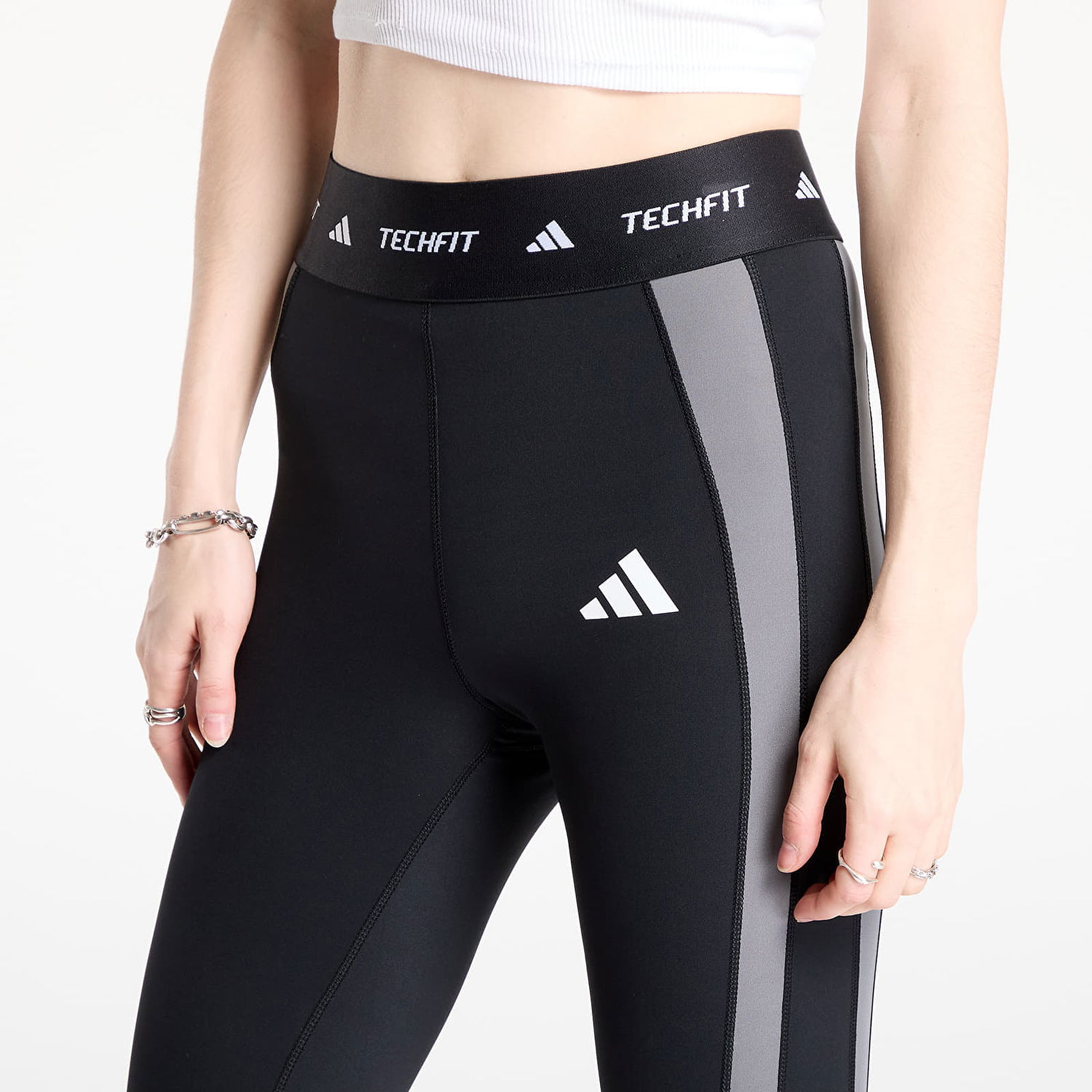 Клинове adidas Performance Techfit Colorblock 7/8 Leggings Черно | JE3652, 1