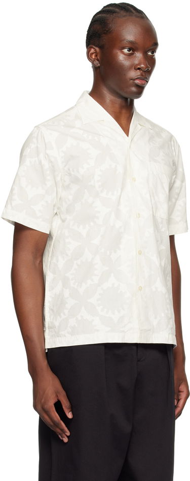 Риза Universal Works Universal Works Minari Print Resort Shirt Бяло | P3078, 1