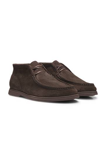 Облекло и аксесоари BOSS Suede Desert Boots with Stitching Кафяво | 50548119, 0