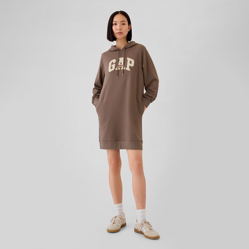 Суитчър GAP Dress Logo Hoodie Plymouth Rock Кафяво | 498949-01