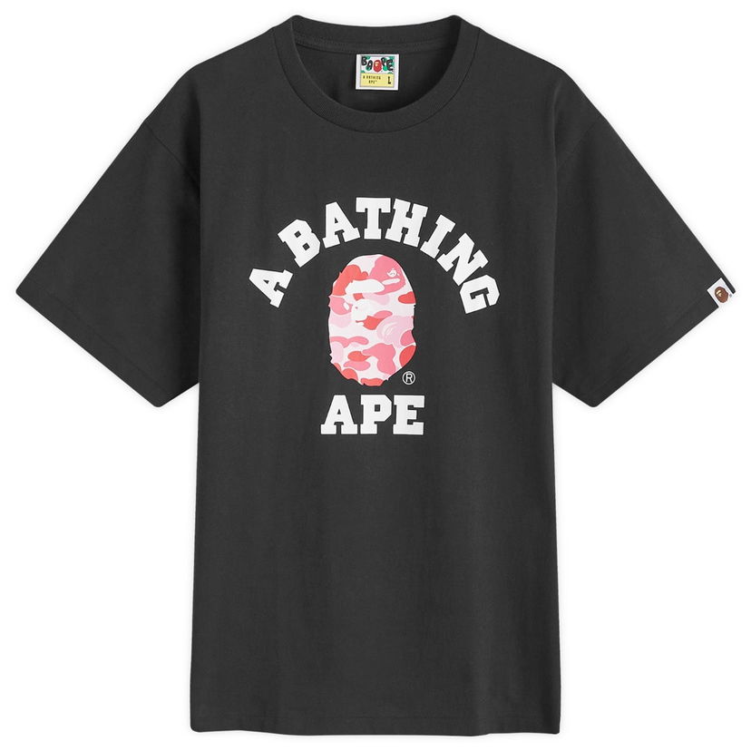 Тениска BAPE A Bathing Ape ABC Camo College T-Shirt Черно | 001TEK301005M-BKP