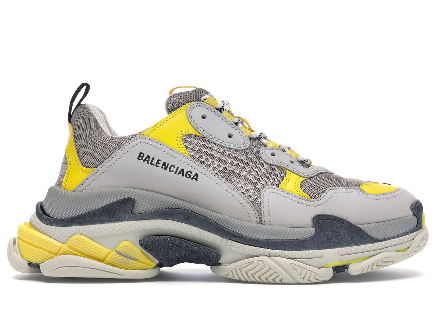 Кецове и обувки Balenciaga Triple S Grey Yellow Black Сиво | 536737W09OH7074, 0
