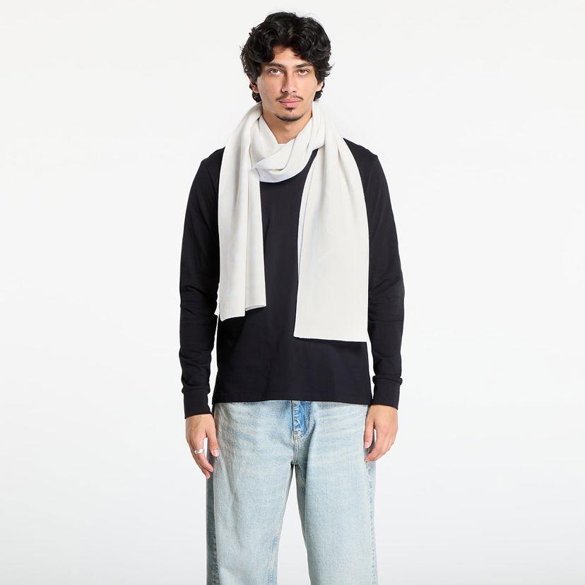 Шал CALVIN KLEIN Calvin Klein Emblem Aop Fine Scarf Бяло | LV04D8051G FUP