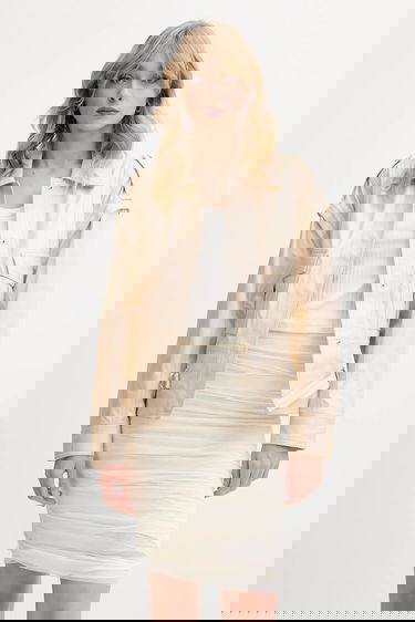 Пола Maison Margiela MM6 Maison Margiela Ruched Mini Skirt Бежово | S62DA0037.S24423.962, 3