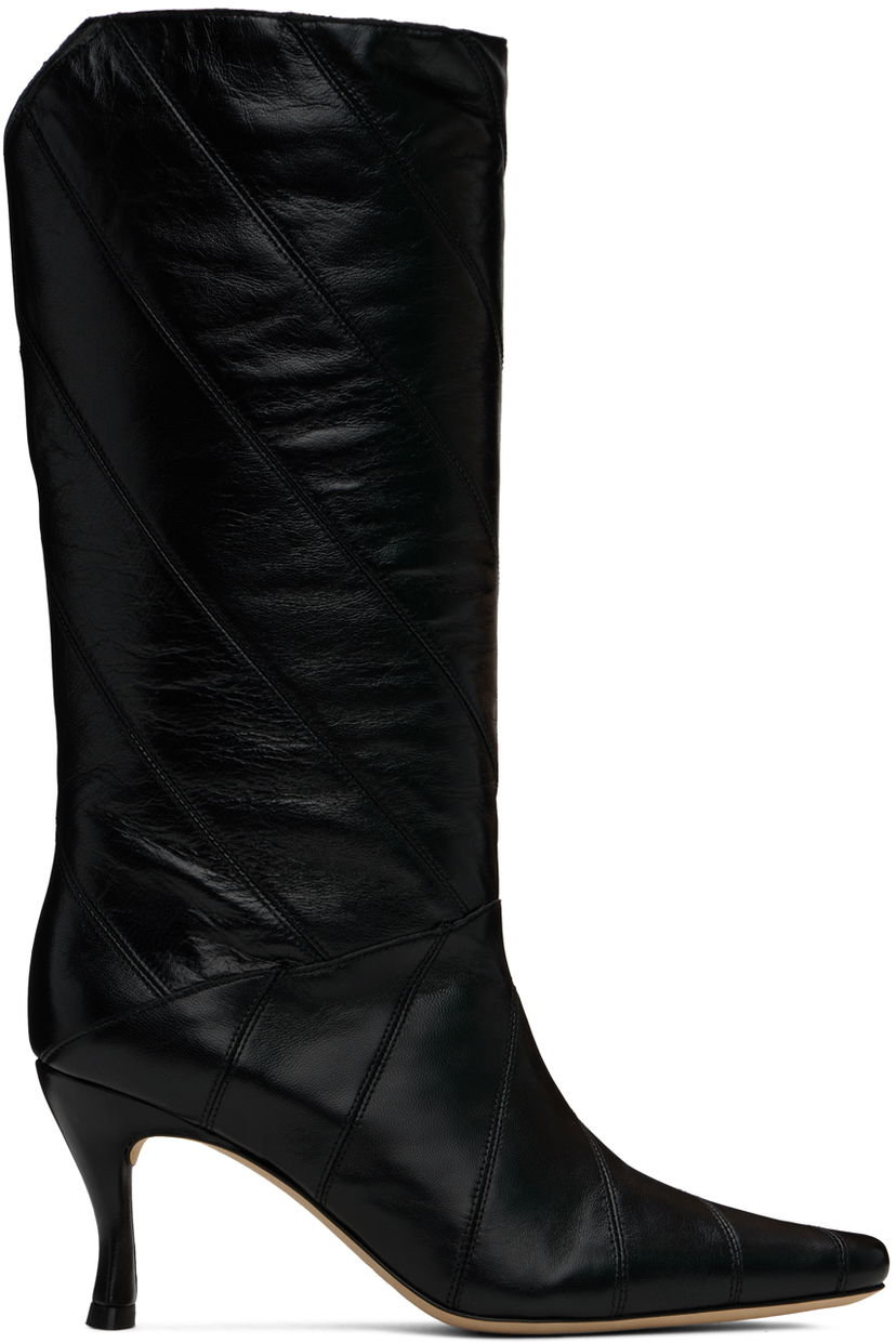Облекло BY FAR BY FAR Steph Creased Leather Boots Черно | MWFBO061LL002BK001PL