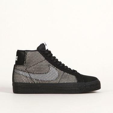 Кецове и обувки Nike SB Blazer Mid Prm Mesh White Black Черно | FN6038-100, 5