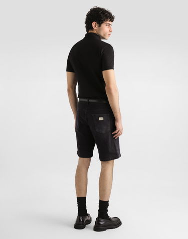 Поло тениска Dolce & Gabbana Cotton Piqué Polo Shirt With French Wire Patch Черно | G8LZ1ZG7WURN0000, 2