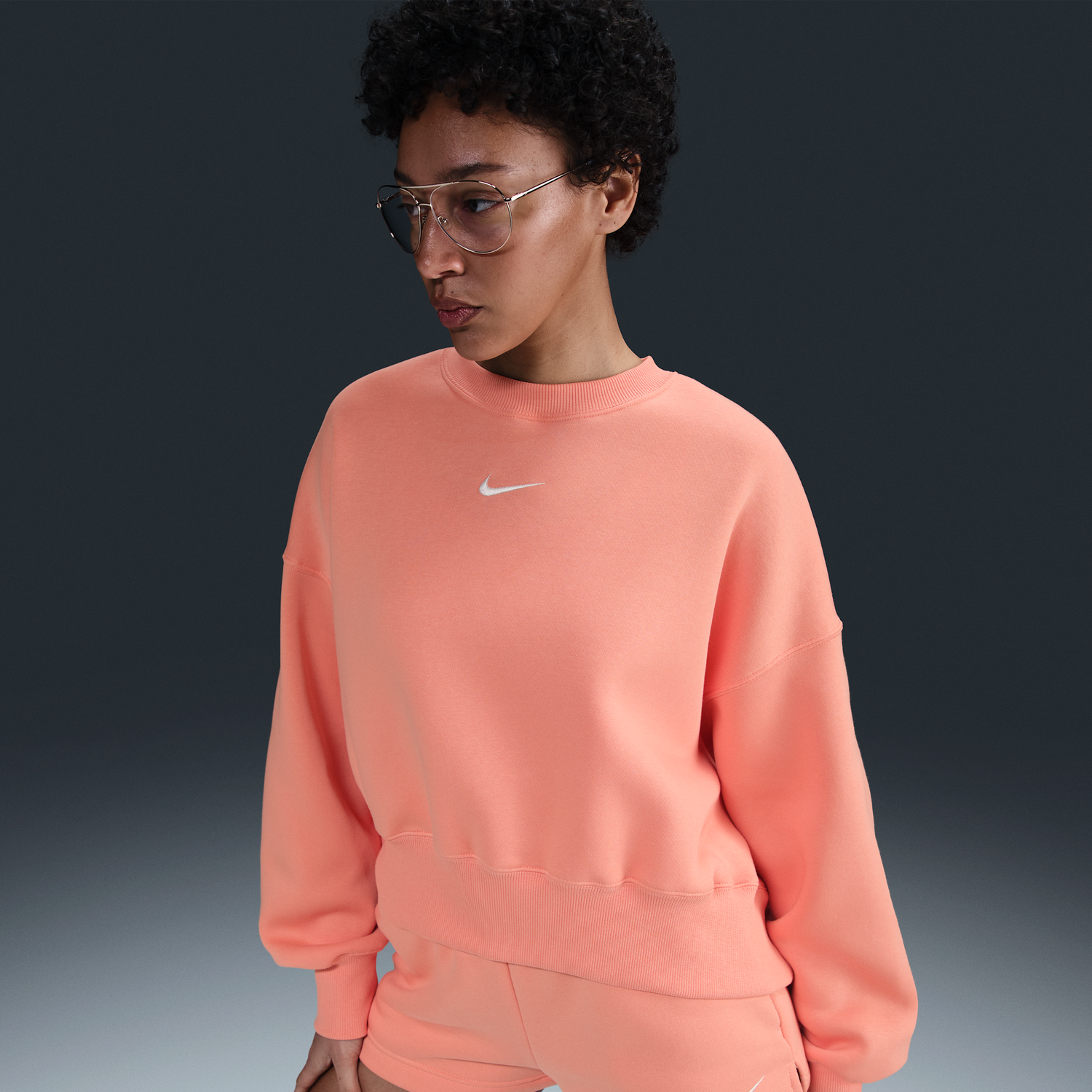 Пуловер Nike Sportswear Phoenix Fleece Crewneck Sweatshirt Оранжево
 | DQ5761-844, 0