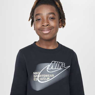 Суитчър Nike Sportswear Standard Issue Fleece Crew Sweatshirt Черно | HM4336-011, 2