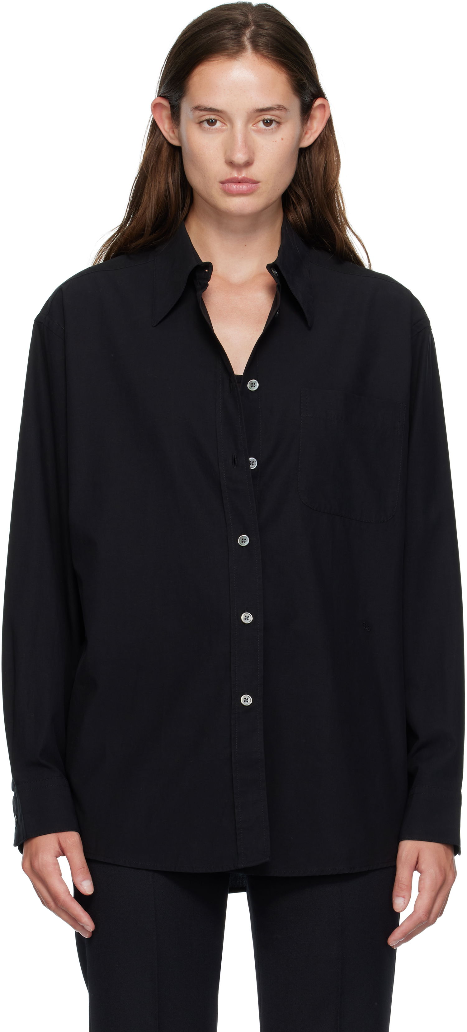 Риза OUR LEGACY Our Legacy Precious Button-Down Shirt Черно | W4252PBCL, 0