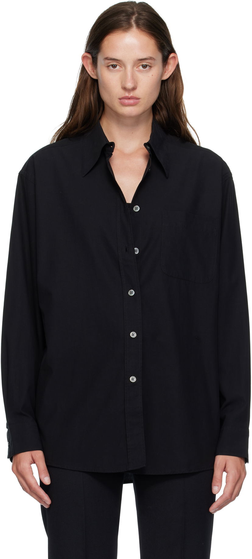 Риза OUR LEGACY Our Legacy Precious Button-Down Shirt Черно | W4252PBCL