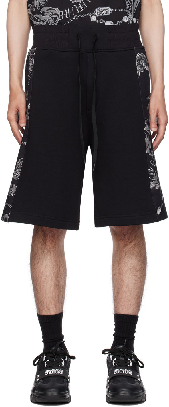 Къси панталони Versace Jeans Couture Chain Sweat Shorts Черно | E75GAD3C0_EFS102, 0