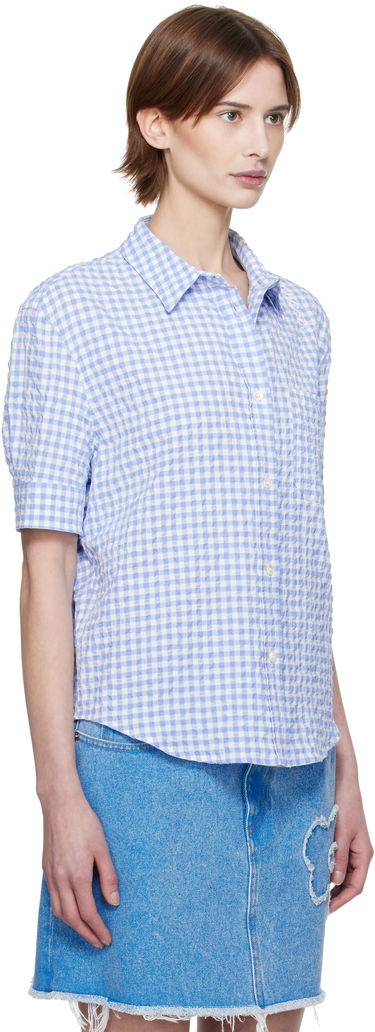 Риза Marni Marni Seersucker Checked Shirt Синьо | CAMA0623S0 UTN929, 1