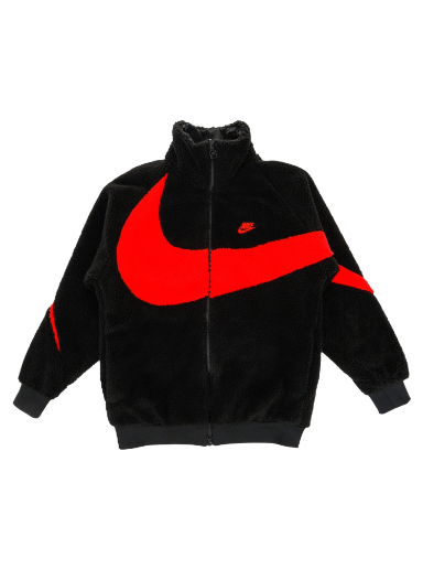 Яке Nike Big Swoosh Reversible Boa Jacket Black Chili Red Черно | BQ6546-008
