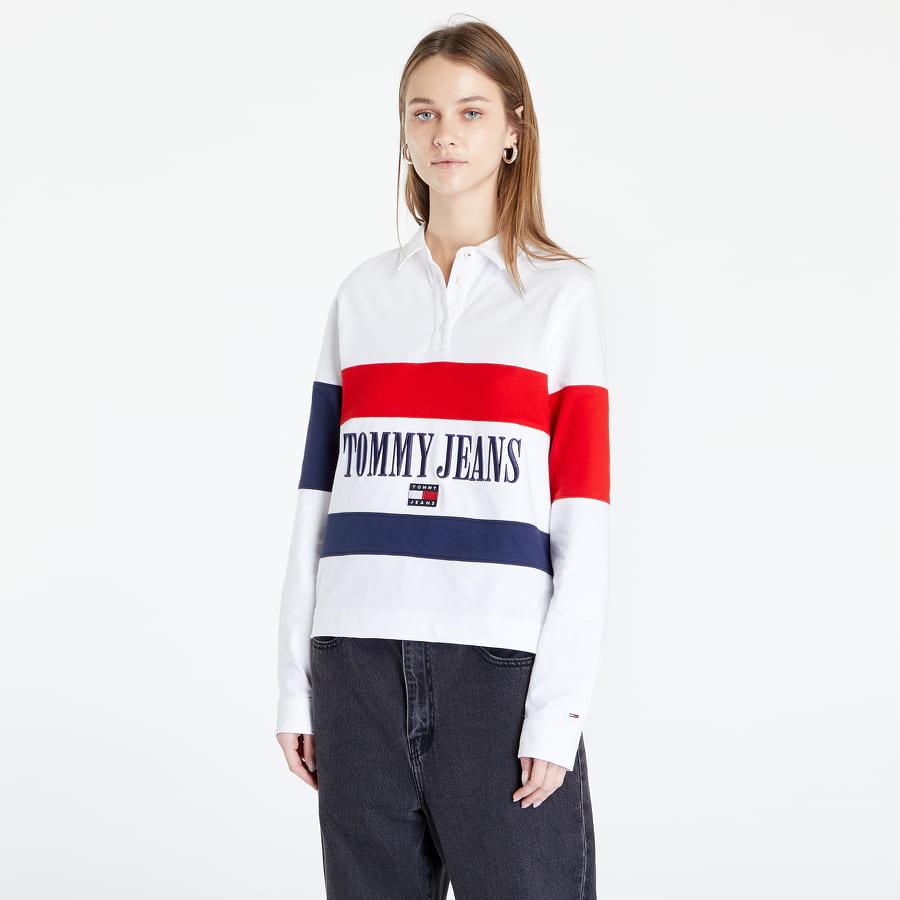 Поло тениска Tommy Hilfiger JEANS Oversized Archive Polo Бяло | DW0DW14258 YBR, 0