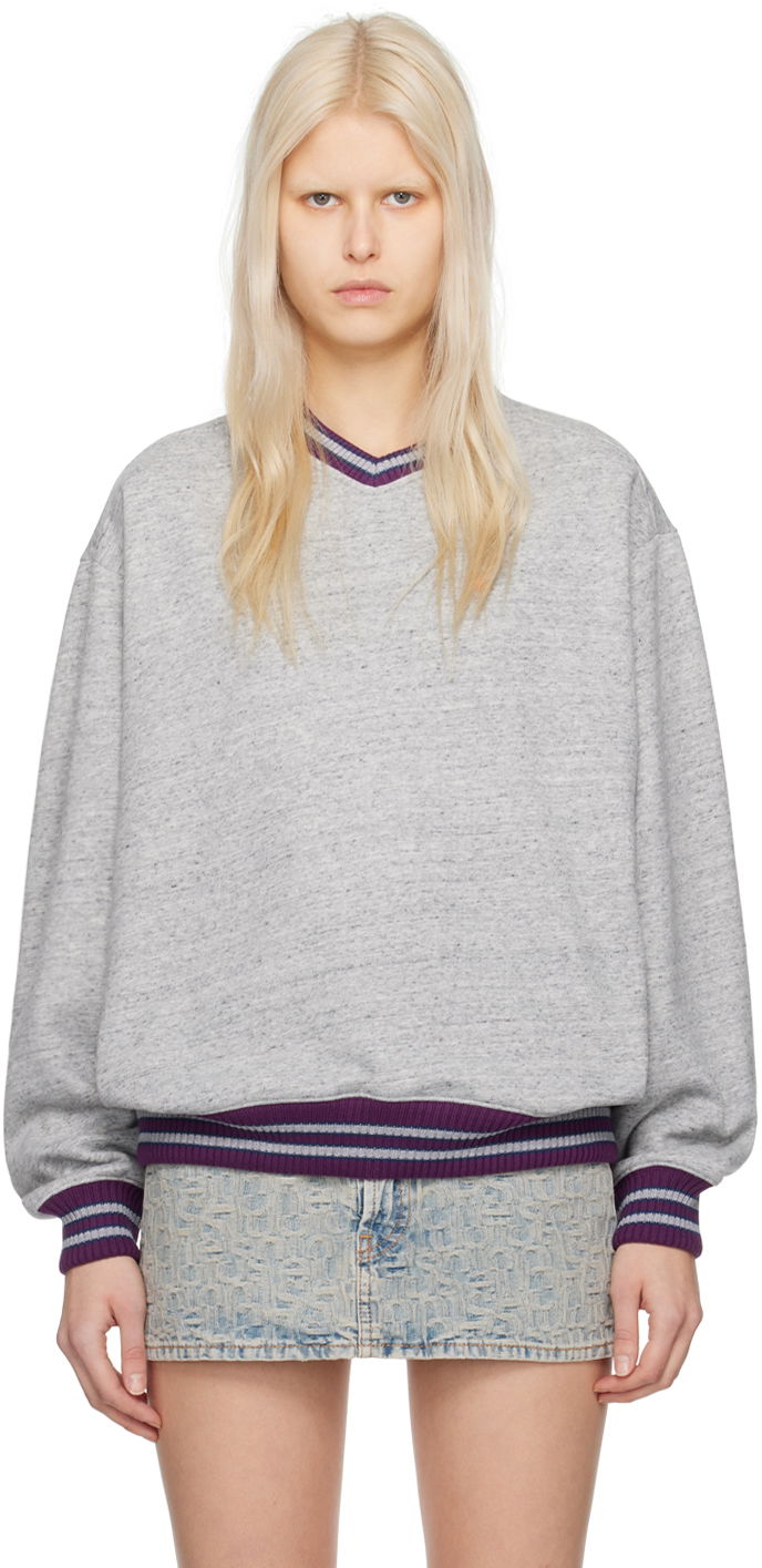 Суитчър Acne Studios Relaxed-Fit Sweatshirt Сиво | CI0158-