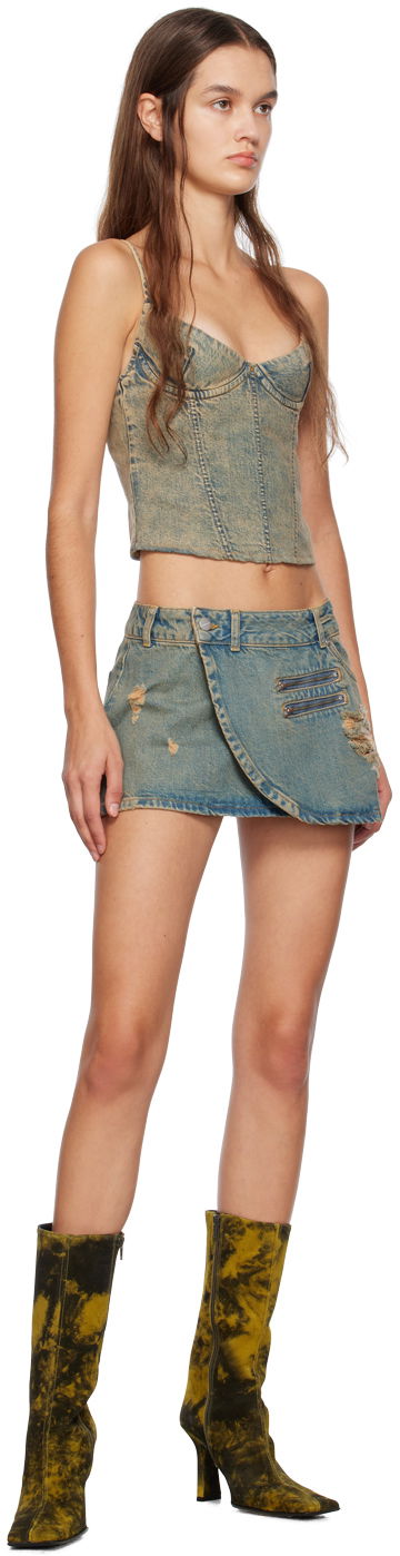 Пола Miaou Miaou Hunter Denim Miniskirt Синьо | 4035SD4GAD, 3