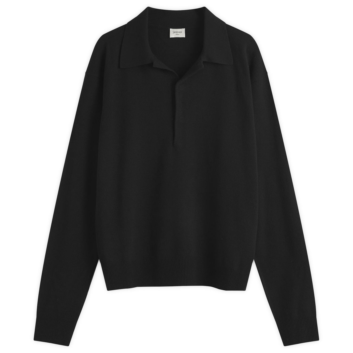 Пуловер Saint Laurent Saint Laurent Long Sleeve Knitted Polo Shirt Черно | 817251-Y76XM-1000, 0