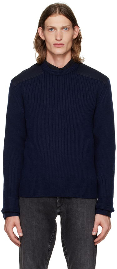 Пуловер rag & bone Rag & Bone Dexter Mixed Media Sweater Тъмно синьо | MBS22F017BW17, 0