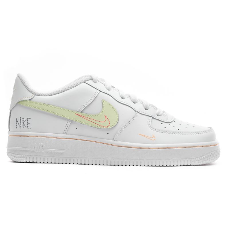 Кецове и обувки Nike Air Force 1 LV8 "Bright Crimson/ Lime Ice" GS Бяло | DN8000-100, 1