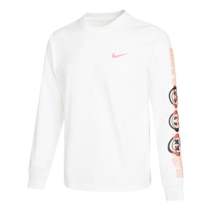 Тениска Nike Nike Alphabet Pattern Long Sleeve T-Shirt Бяло | DO6946-100