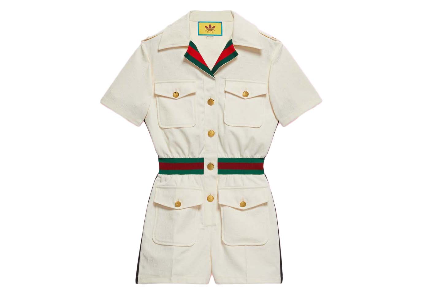 Комбинезон Gucci adidas x Short Jumpsuit White Бежово | 703000 ZAI22 9133, 0