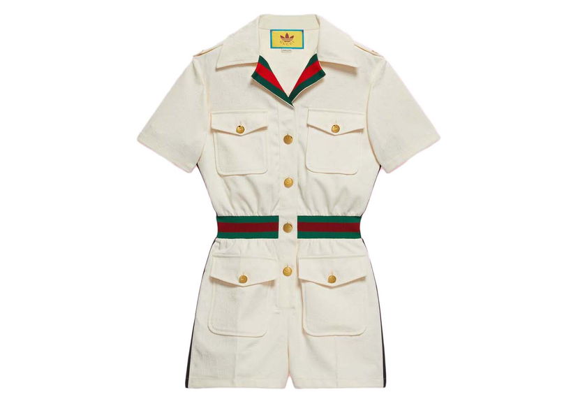 Комбинезон Gucci adidas x Short Jumpsuit White Бежово | 703000 ZAI22 9133