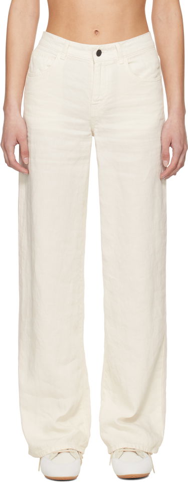 Панталони The Row The Row Eglitta Wide-Leg Jeans Бяло | 6525-W3654, 0
