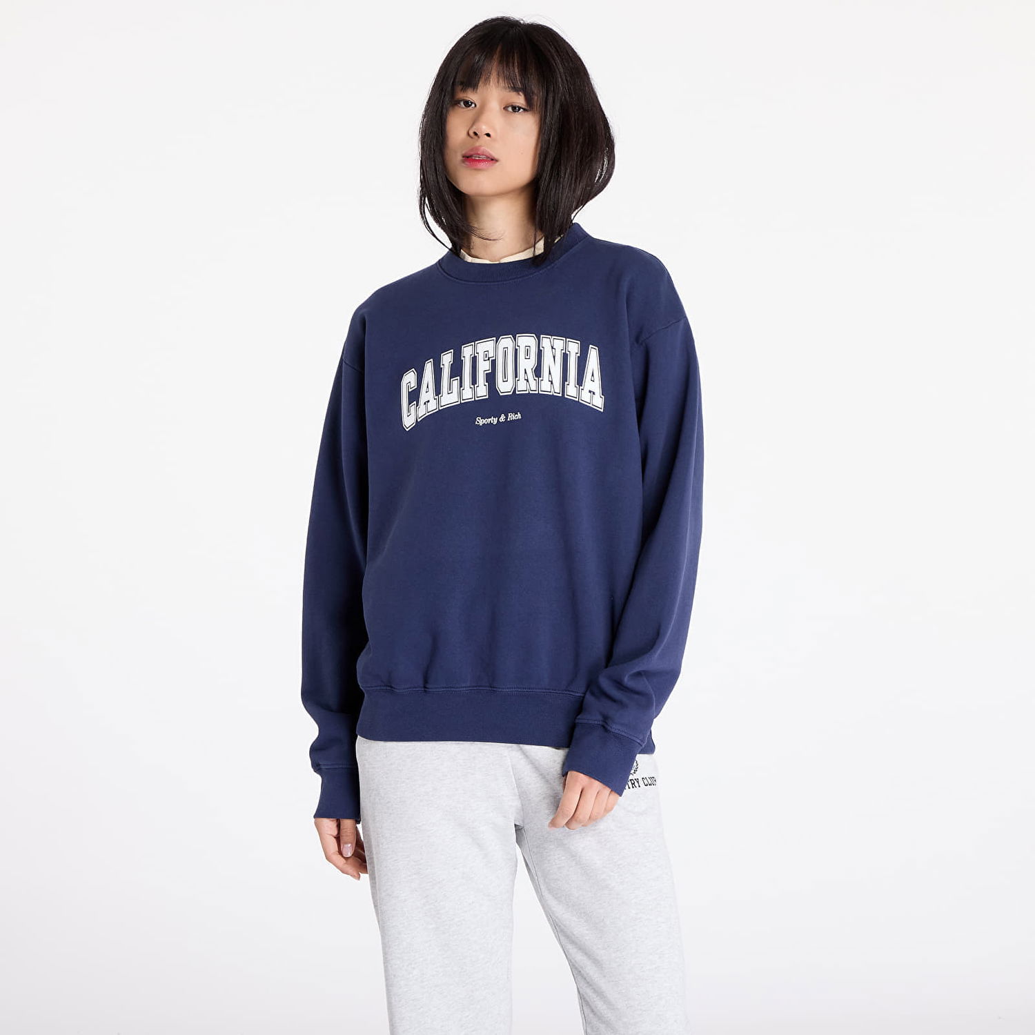 Суитчър Sporty & Rich California Crewneck Sweatshirt Тъмно синьо | ST071516501BL32, 1