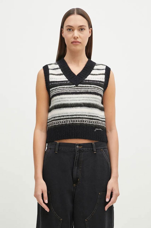 Wool Stripe Vest