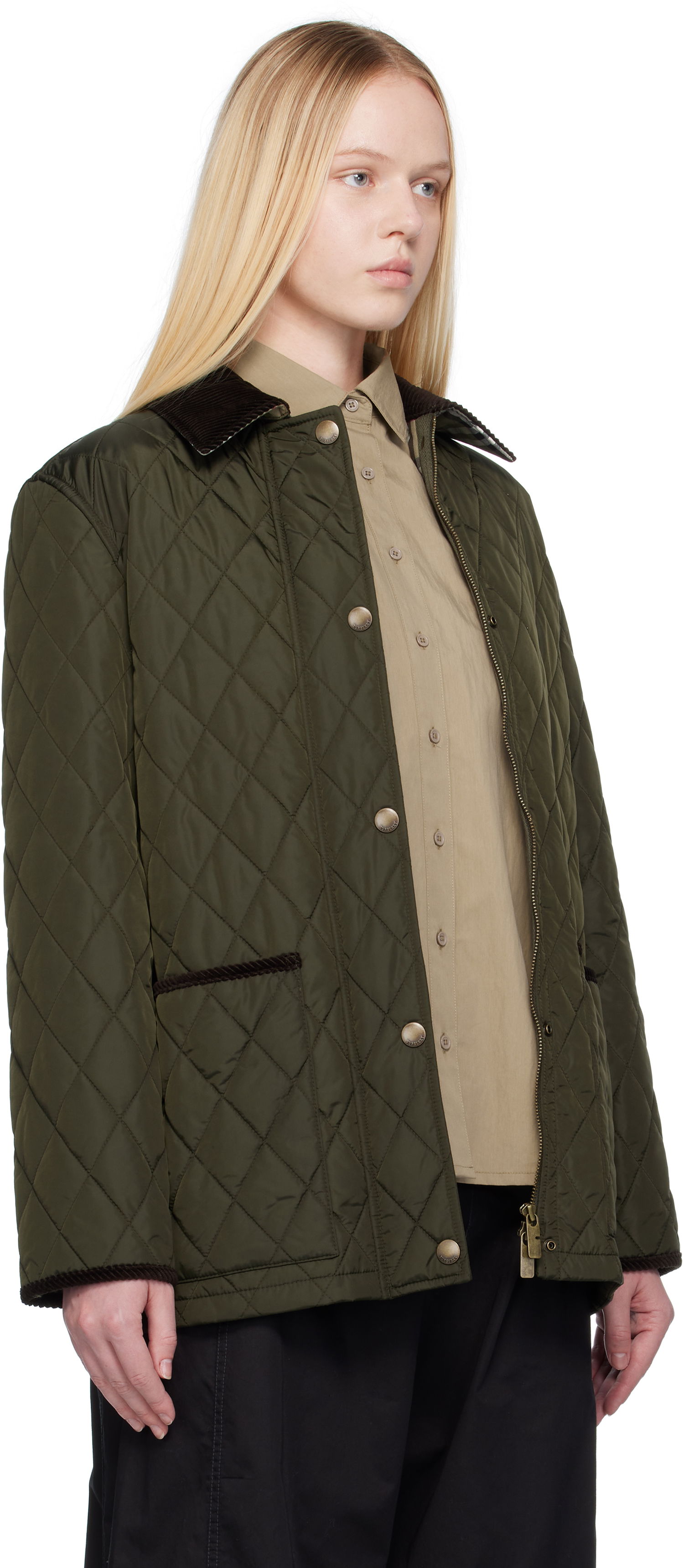 Яке Burberry Burberry Broadway Quilted Jacket Зелено | 8113840, 1