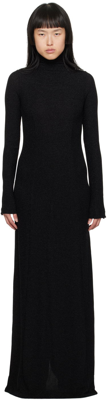 Pокля rag & bone Rag & Bone Lilith Maxi Dress Черно | WAC23H3010T910, 0