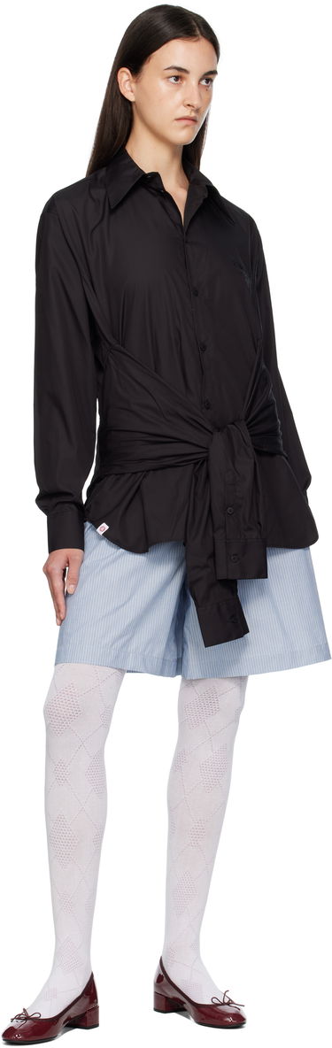 Риза Charles Jeffrey Loverboy Charles Jeffrey LOVERBOY Hug Tie-Waist Shirt Черно | 52070401, 3