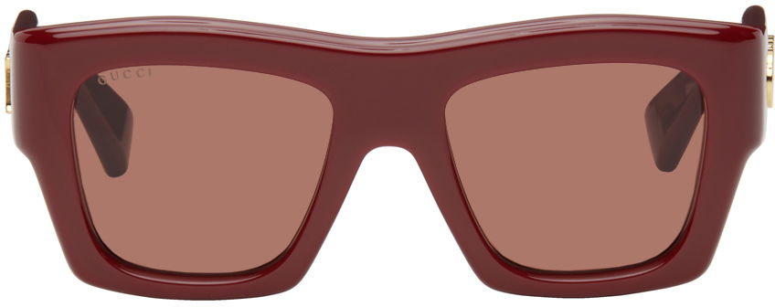 Слънчеви очила Gucci Burgundy Square Sunglasses Бургунди | GG1772S, 0