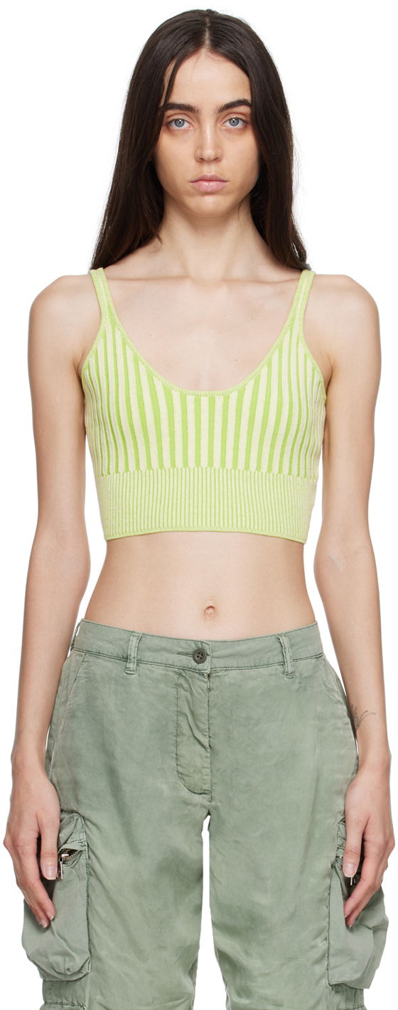 Потник John Elliott Scoop Neck Striped Tank Top Зелено | WA045C13334A, 0
