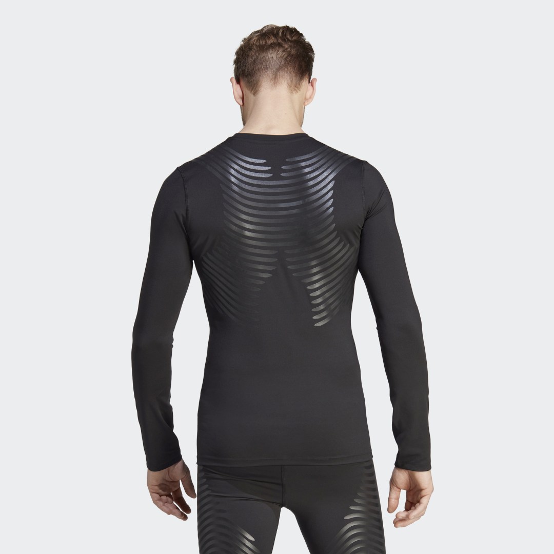 Тениска adidas Performance Techfit Control Training Long Sleeve Черно | HS9814, 1