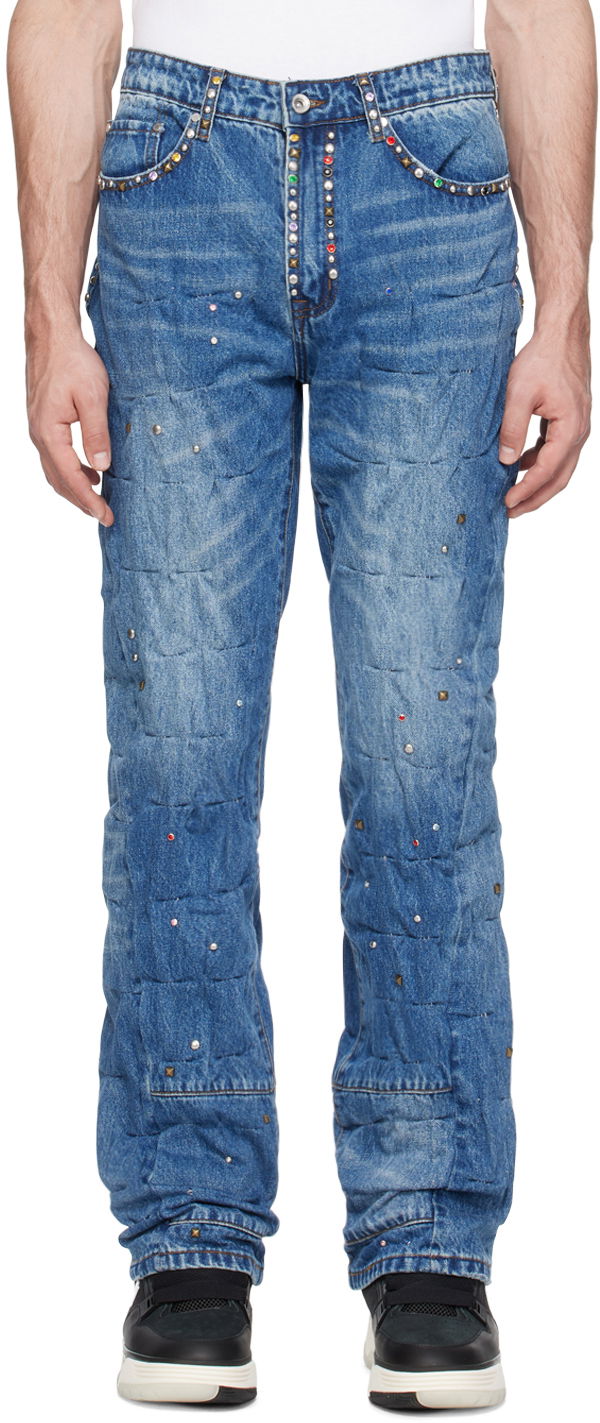 Дънки Who Decides War Who Decides War Studded Quilted Jeans Многоцветен | 1120820009SS24