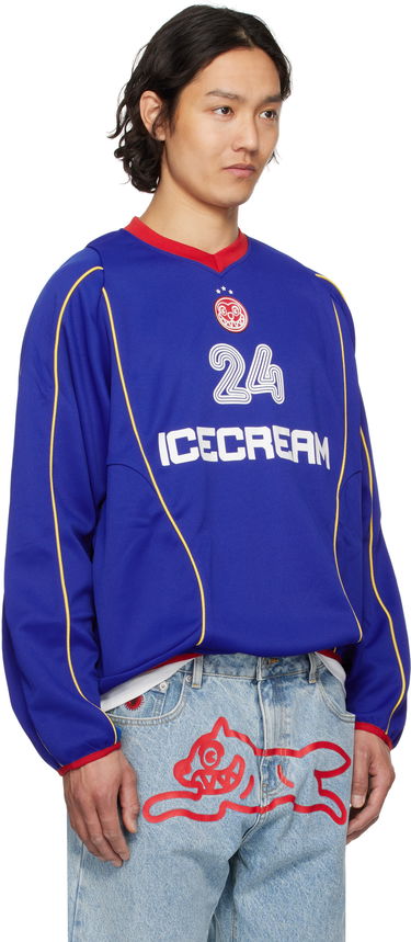 Пуловер BBC IceCream ICECREAM Football Long Sleeve Jersey T-Shirt Синьо | IC25140, 1