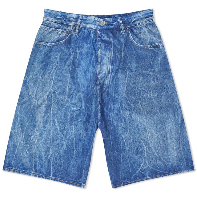 Denim Look Technical Fabric Swim Shorts