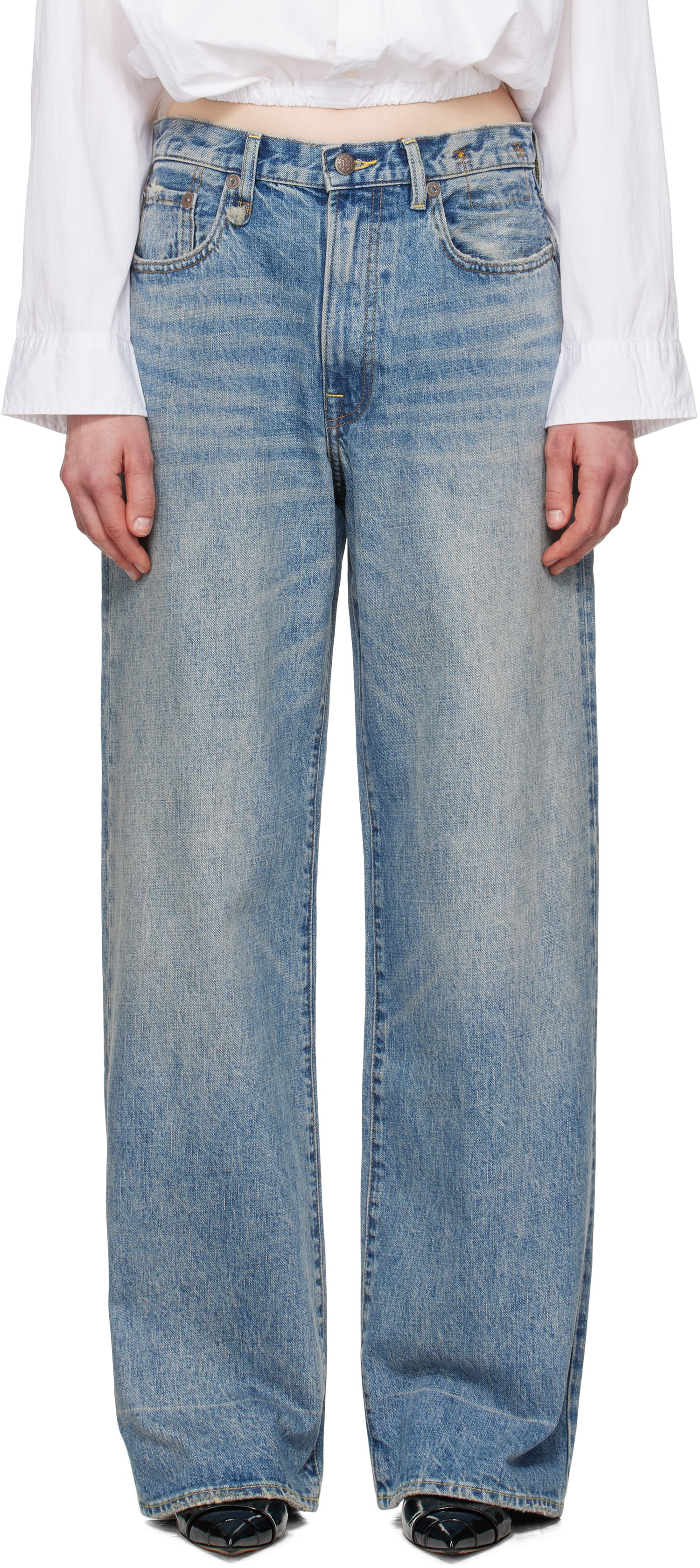 Дънки R13 R13 D'Arcy Loose Jeans Синьо | R13WD038-D149E, 0