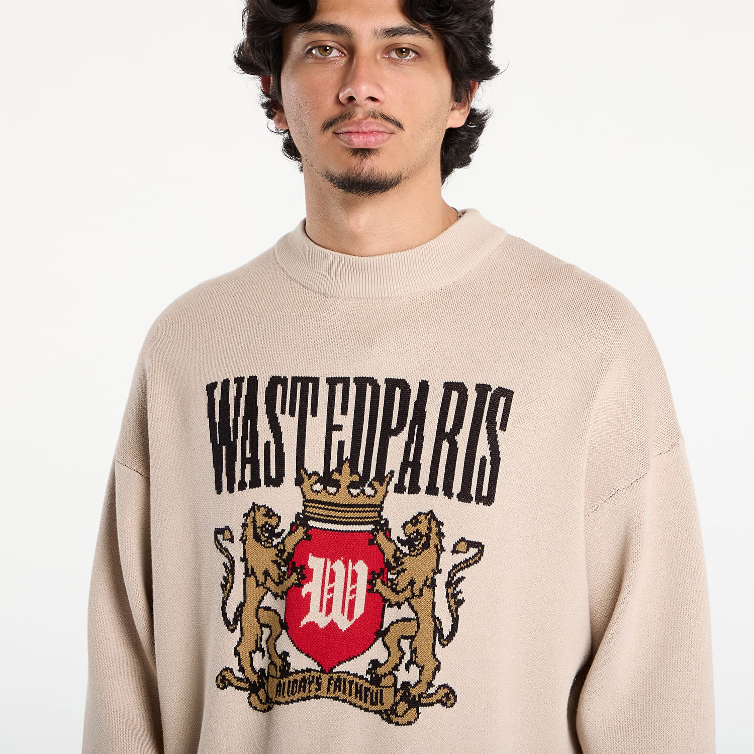 Пуловер Wasted Paris Wasted Paris M Crest Sweater Бежово | WP_000291, 1