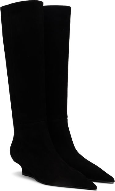 Облекло TOTEME TOTEME Sharp Suede Knee-High Boots Черно | 251-WAS4671-LE0012, 3