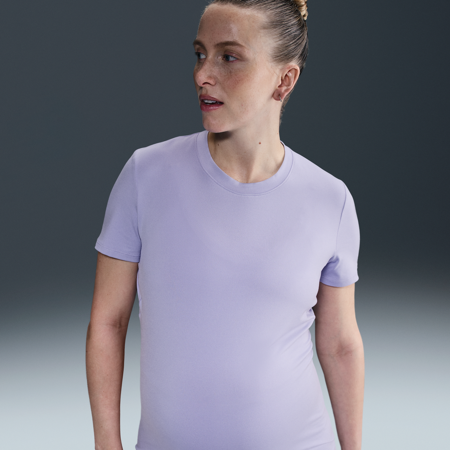 Pокля Nike Dri-FIT One Maternity Slim Short Sleeve T-Shirt Лилаво | FN5001-533, 0