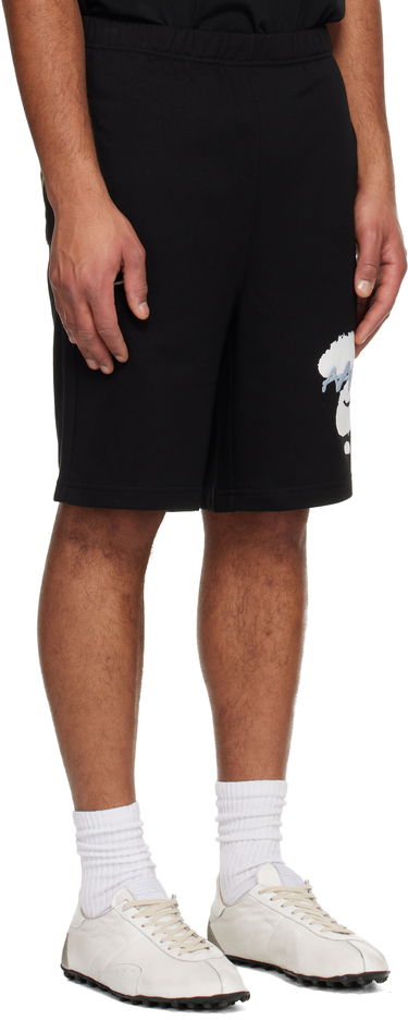 Къси панталони AAPE by A Bathing Ape Moonface Logo Sweat Shorts Черно | AAPSPMC604XXNBKX, 1