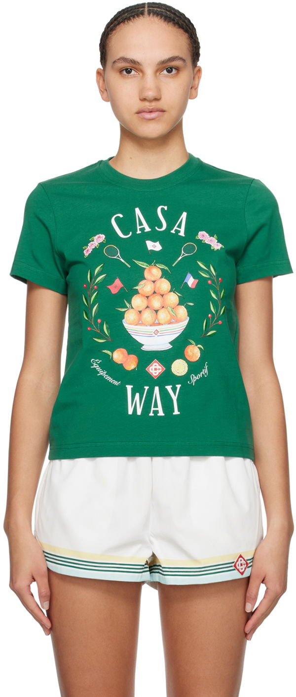Тениска Casablanca 'Casa Way' T-Shirt Зелено | WPS24-JTS-020-02, 0