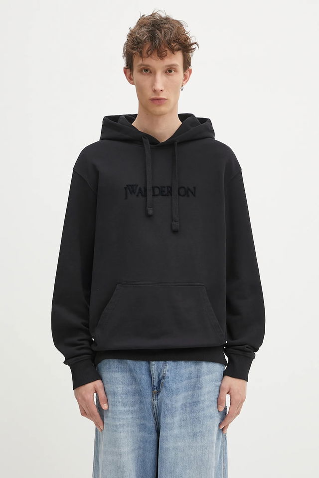 JW Anderson Logo Embroidery Cotton Hoodie
