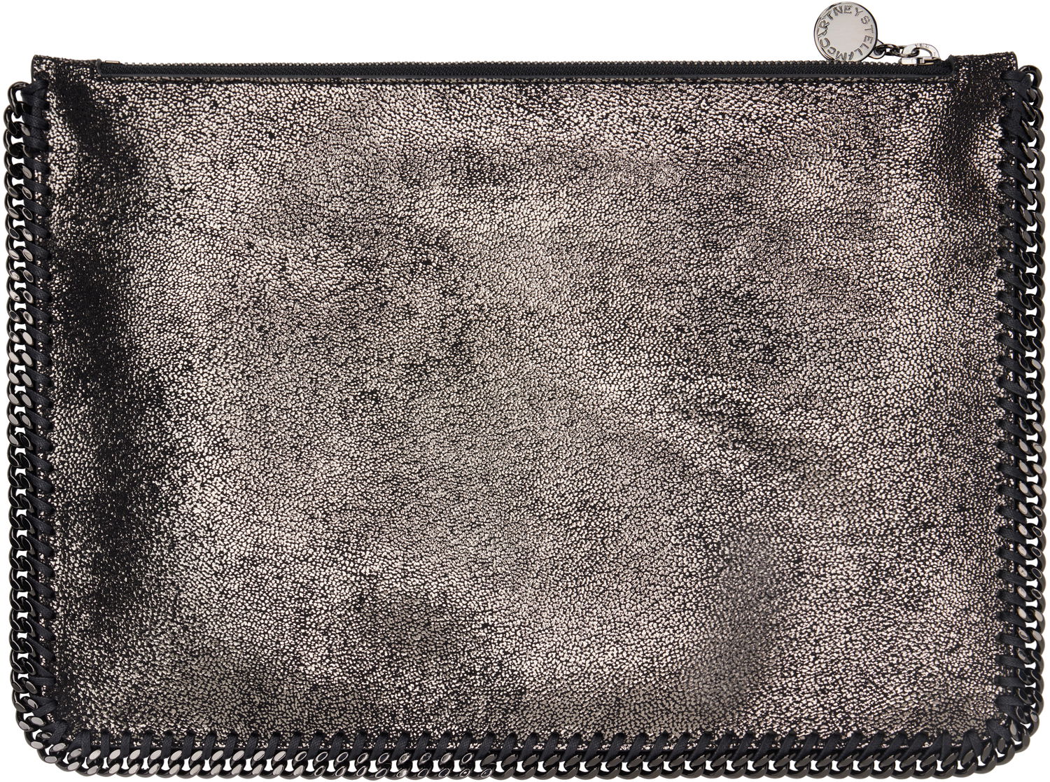 Дамска чанта Stella McCartney Falabella Chain Metallic Clutch Черно | 7B0112WP0489, 1