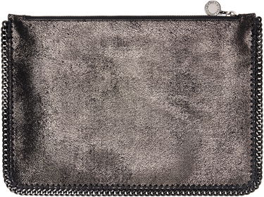 Дамска чанта Stella McCartney Falabella Chain Metallic Clutch Черно | 7B0112WP0489, 1