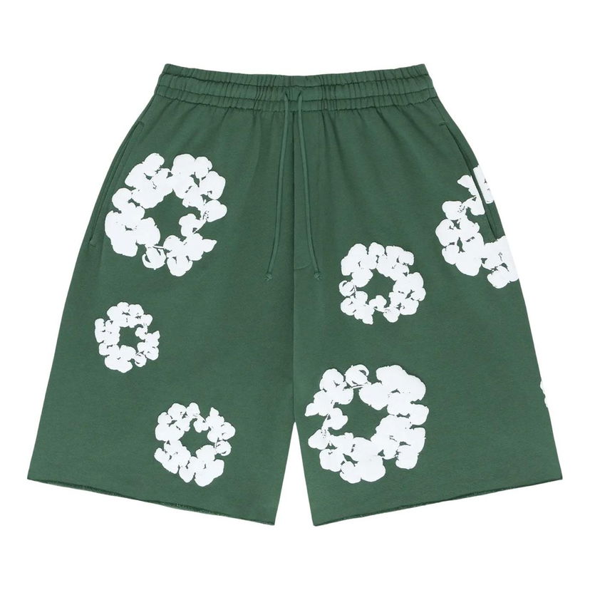 Къси панталони Denim Tears Denim Tears Cotton Wreath Logo Shorts Зелено | 402-060-30